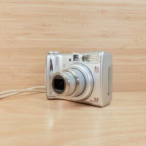 Canon PowerShot A540 Digital Camera / 6MP / 4× Zoom / Silver / Tested